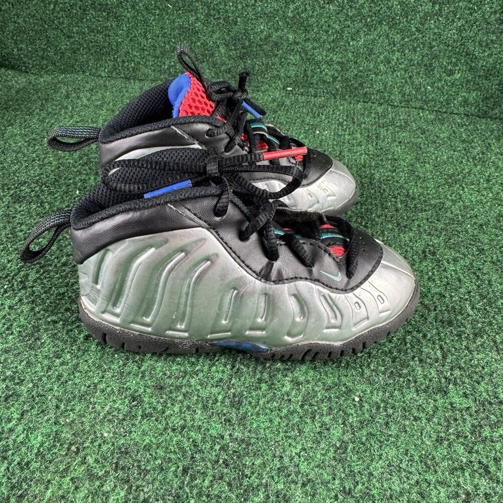 Nike Foamposite Lil Posite Shoes Metallic Silver FJ3305-001 Kids Size 7c